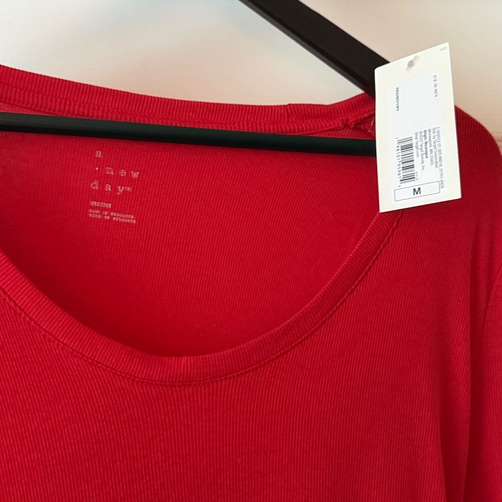 Women’s long sleeve scoop neck ribbed T-shirt - Picture 2 of 5